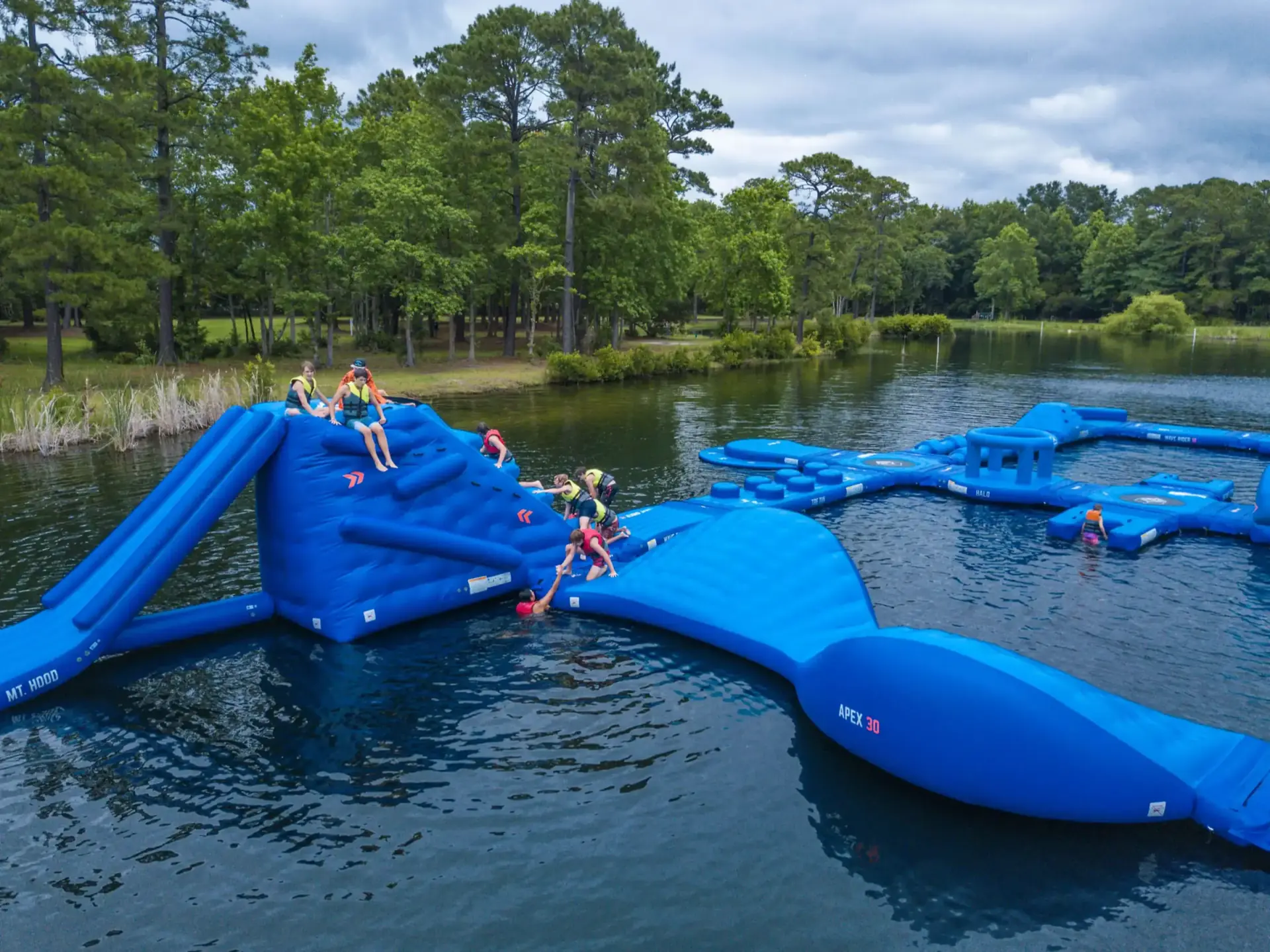 Floating obstacle course fun