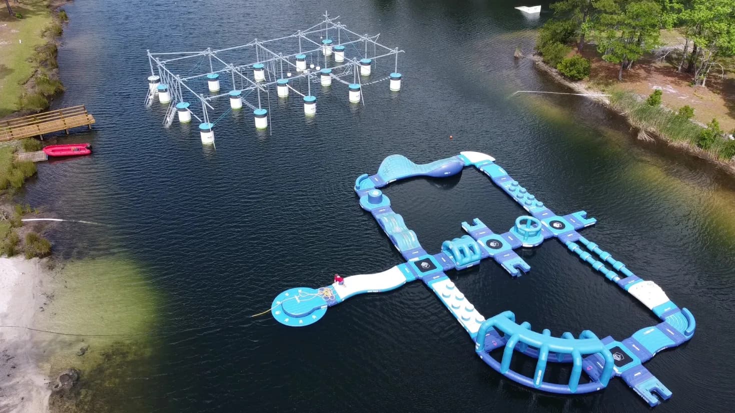 Outdoor family fun alternative Charleston Aqua Park Trophy Lakes